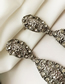 Fashion Silver Alloy Diamond Drop-shaped Earrings