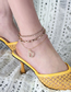 Fashion Gold Color Alloy Letter D Multilayer Anklet