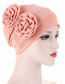 Fashion Watermelon Red Two-flowered Baotou Cap With Two Flowers On The Side