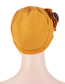 Fashion Khaki Flower Pleated Cap With Diamond Ball