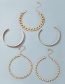 Fashion Gold Color Metal Geometric Chain Bracelet Set