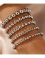 Fashion Silver Color Large And Small Round Bead Bracelet Set