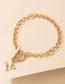 Fashion 3 Gold And Silver Alloy Letter Ot Buckle Bracelet Set
