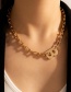 Fashion Gold Color Single Layer Heavy Metal Letter B Necklace