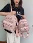 Fashion Pink Trumpet Studded Backpack