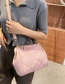 Fashion Pink Embroidery Thread Clip Hand Single Shoulder Messenger Bag