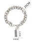 Fashion silver color Zinc Alloy Square Brand Bracelet