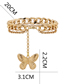 Fashion gold color Butterfly Chain Bracelet
