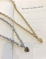 Fashion Silver Color Titanium Steel Love Letter Chain Necklace