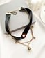 Fashion Gold Color Alloy Fabric Multilayer Round Bead Necklace