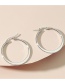 Fashion White K Large Circle Stainless Steel Geometric Ear Ring