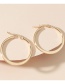 Fashion White K Large Circle Stainless Steel Geometric Ear Ring
