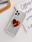Fashion Silver Edge Suitable For Apple Love Acrylic Pearl Phone Case