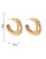 Fashion Golden C-shaped Semicircular Geometric Stud Earrings
