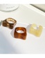 Fashion Brown Acetate Transparent Ring
