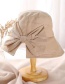 Fashion Beige Cotton Fisherman Hat With Bow