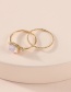 Fashion Pink Copper Zircon Ring Set