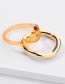 Fashion Yellow Transparent Acrylic Metal Ring Set
