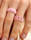 Fashion Pink Painted Chain Ring Set