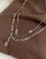 Fashion Letter Necklace Titanium Steel Double Necklace