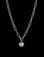 Fashion Steel Color Round Beads Three-dimensional Thick Chain Necklace