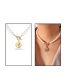 Fashion Golden Pearl Head Coin Necklace