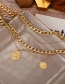 Fashion Gold Multi-layered Round Brand Portrait Necklace