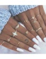 Fashion Gold Knotted Dominican Star Ring Set