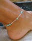 Fashion Blue Beaded Turquoise Anklet