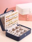 Fashion Lotus Color Leather Double-layer Storage Box