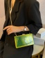 Fashion Green Acrylic Transparent Hard Box Diagonal Bag
