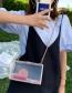 Fashion Pink Acrylic Transparent Hard Box Diagonal Bag