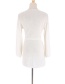 Fashion White V-neck Knitted Sunscreen Blouse