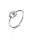 Fashion Silver Zircon Geometry Ring