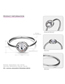 Fashion Silver Zircon Geometry Ring