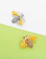 Fashion White Bee Dripping Brooch