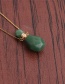 Fashion Amethyst Semi-precious Stone Crystal Flame-shaped Perfume Bottle Necklace