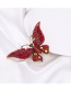 Fashion Green Cartoon Insect Butterfly Crystal Brooch