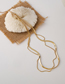 Fashion Golden Double Snake Bone Chain Tassel Necklace