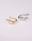 Fashion Gold Copper Inlaid Zircon Ear Bone Clip Single
