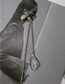 Fashion Silver Ice Cube Tassel Ear Bone Clip Single