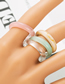Fashion Mixed Color Suit Acrylic Resin Ring