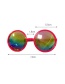 Fashion Red Children's Polarized Round Frame Sunglasses