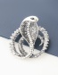 Fashion Silver Alloy Diamond Cobra Brooch