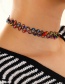 Fashion Color Rice Bead Elastic Necklace