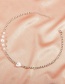 Fashion White K Love Pearl Stitching Necklace