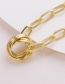Fashion Golden Geometric Multilayer Chain Necklace