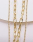 Fashion Golden Geometric Multilayer Chain Necklace