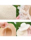 Fashion Beige Children's Sunscreen Bow Lace Straw Hat