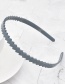 Fashion 20#glossy Gray Toothed Small Square Smooth Frosted Headband